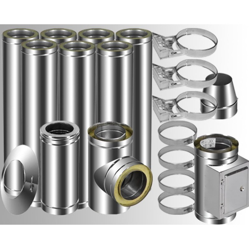 Edelstahlschornstein Dinak 4mm