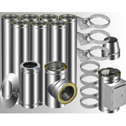 Edelstahlschornstein Dinak 4mm