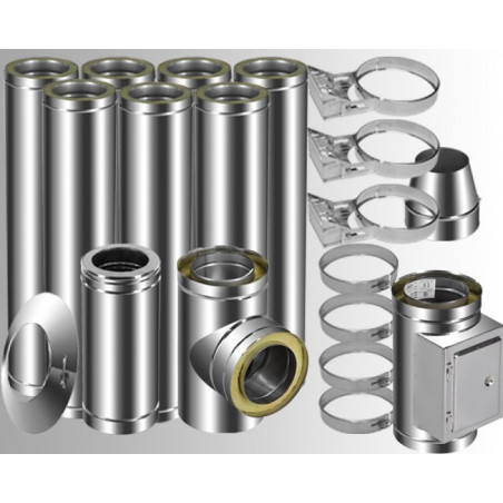 Edelstahlschornstein Dinak 4mm